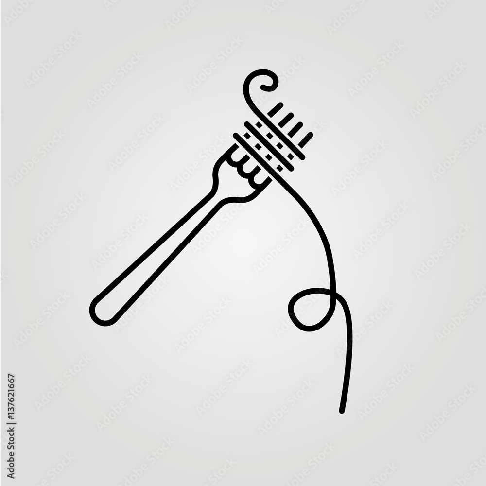 fork with spaghetti icon fork with spaghetti icon