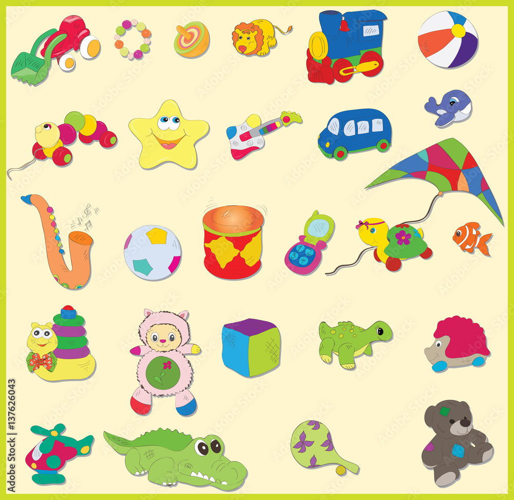 Set of baby's toys Set of baby's toys