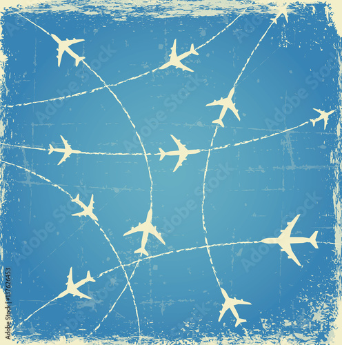 Vintage airplane routes