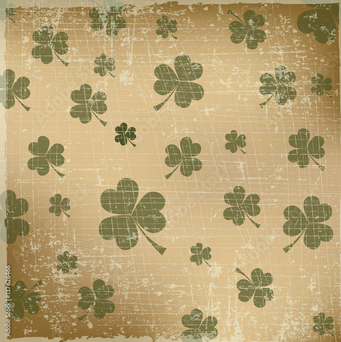 Vintage clover background 