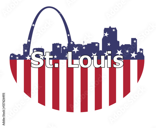 St. Louis City And USA Flag 