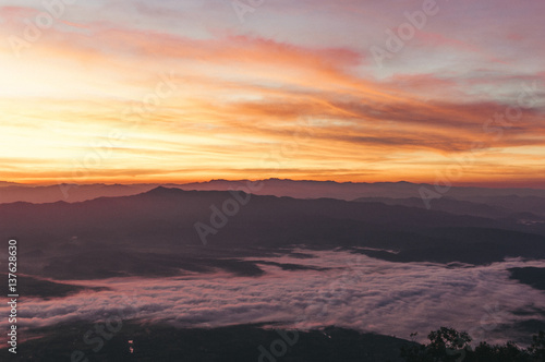 Misty summer mountain hills landscape © NAVAPON