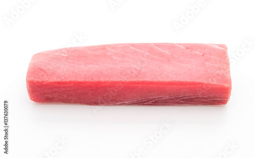 fresh tuna on white