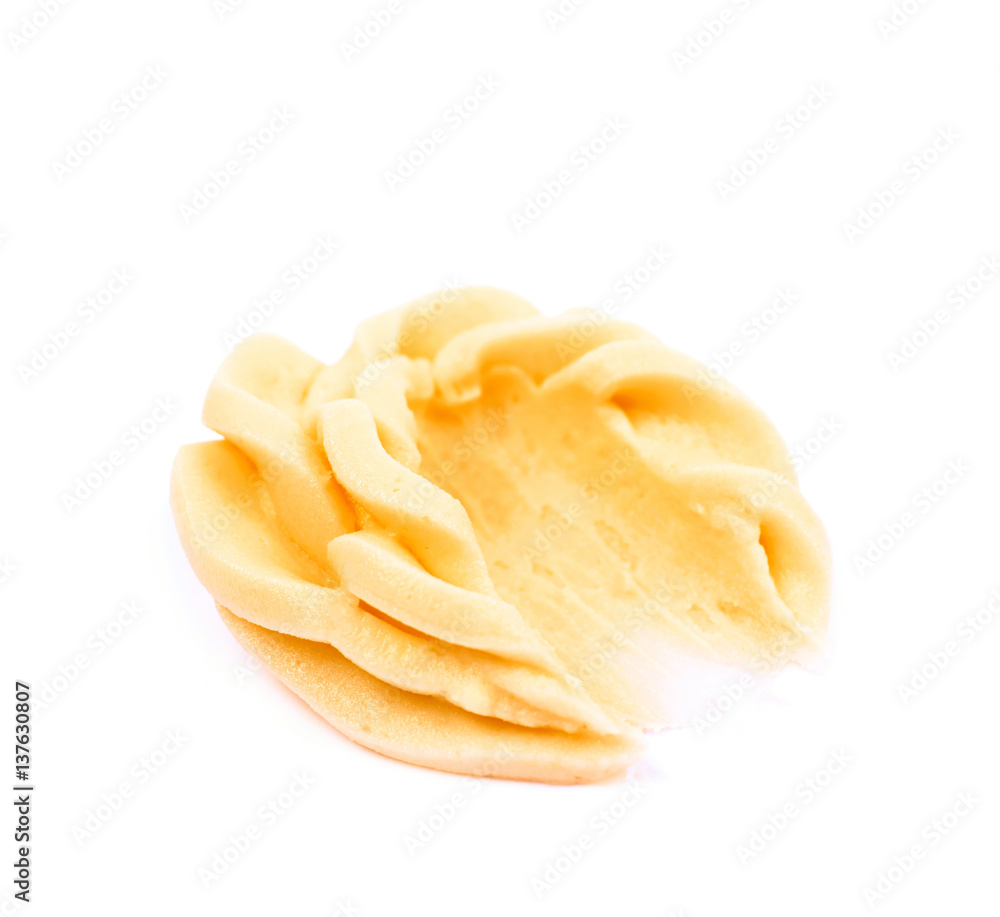 Smeared frosting cream isolated Smeared frosting cream isolated
