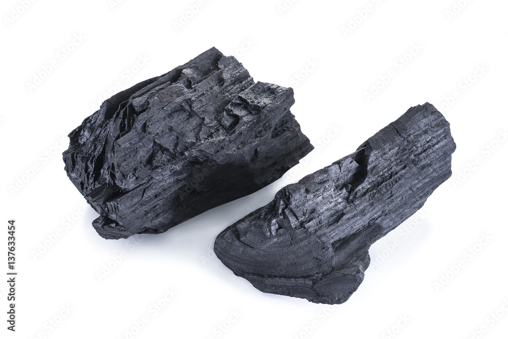 Natural wood charcoal Isolated on white, traditional charcoal or hard wood charcoal, isolated on white background Natural wood charcoal Isolated on white, traditional charcoal or hard wood charcoal, isolated on white background