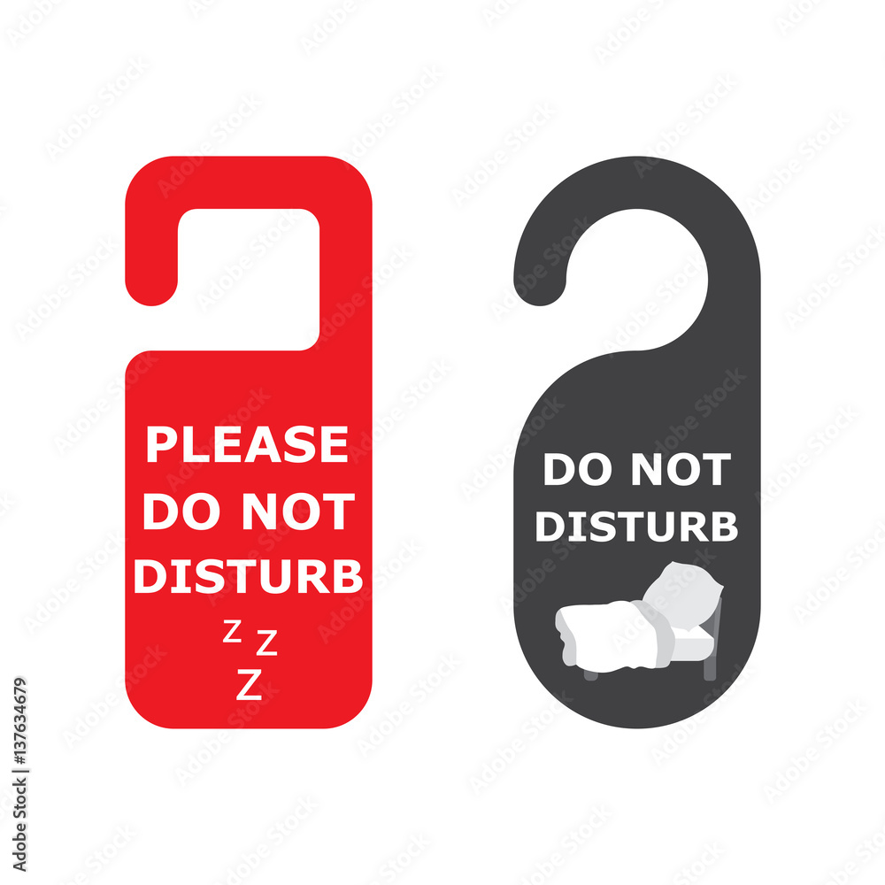 Naklejka premium Please do not disturb hotel design