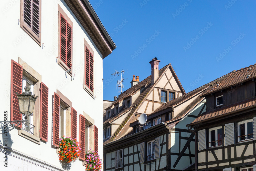 Beautiful view of ancient buildings at Strasbourg, Alsace, France