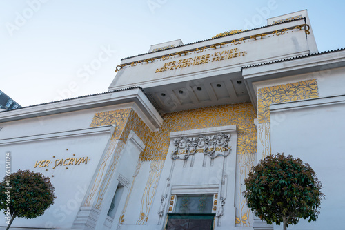 VIENNA, AUSTRIA-April 20, 2016 : Vienna Secession Building was formed in 1897 by a group of Austrian artists. Vienna Secession on April 20, 2016.Vienna, Austria photo