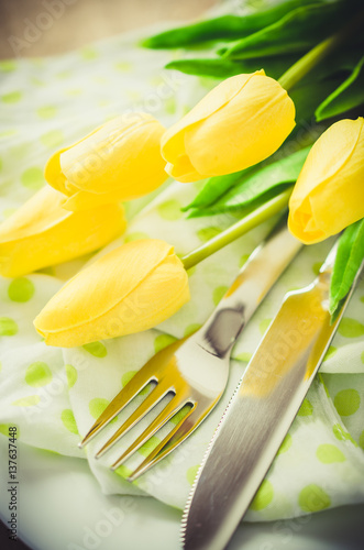 Spring Table Setting for Easter or Mother s Day