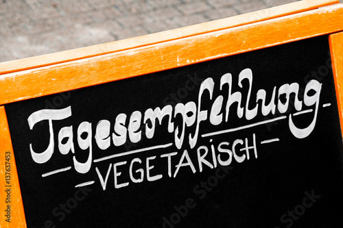 Tagesempfehlung vegetarisch photo