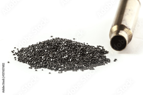 Fotografie Falling Gunpowder From Bullet