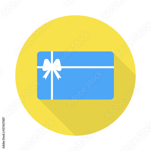 Shopping gift card icon iso...