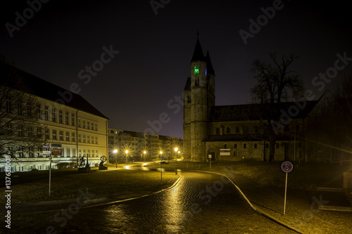 Klosterkirche in Magdeburg bei Nacht