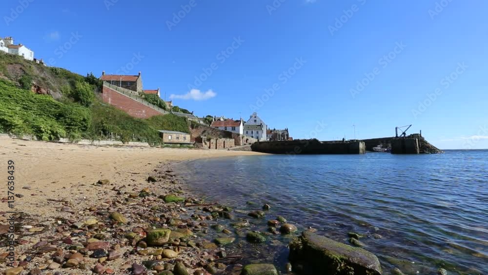 Beach and Crail Harbour Fife Scotland 
