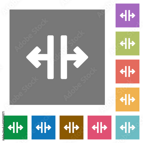 Vertical split square flat icons