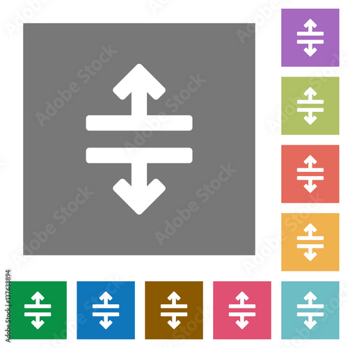 Horizontal split square flat icons