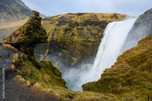 Sk  gafoss waterfall  south of Iceland