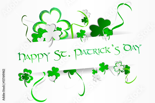 happy saint patrick s day - 17 march - white color