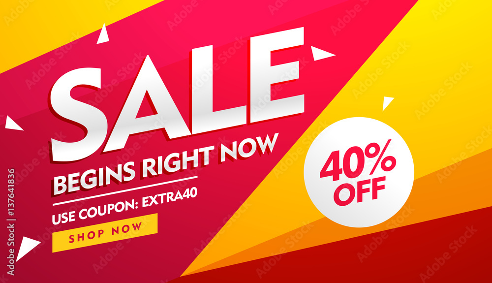 sale voucher, discount and offers banner design - obrazy, fototapety, plakaty 