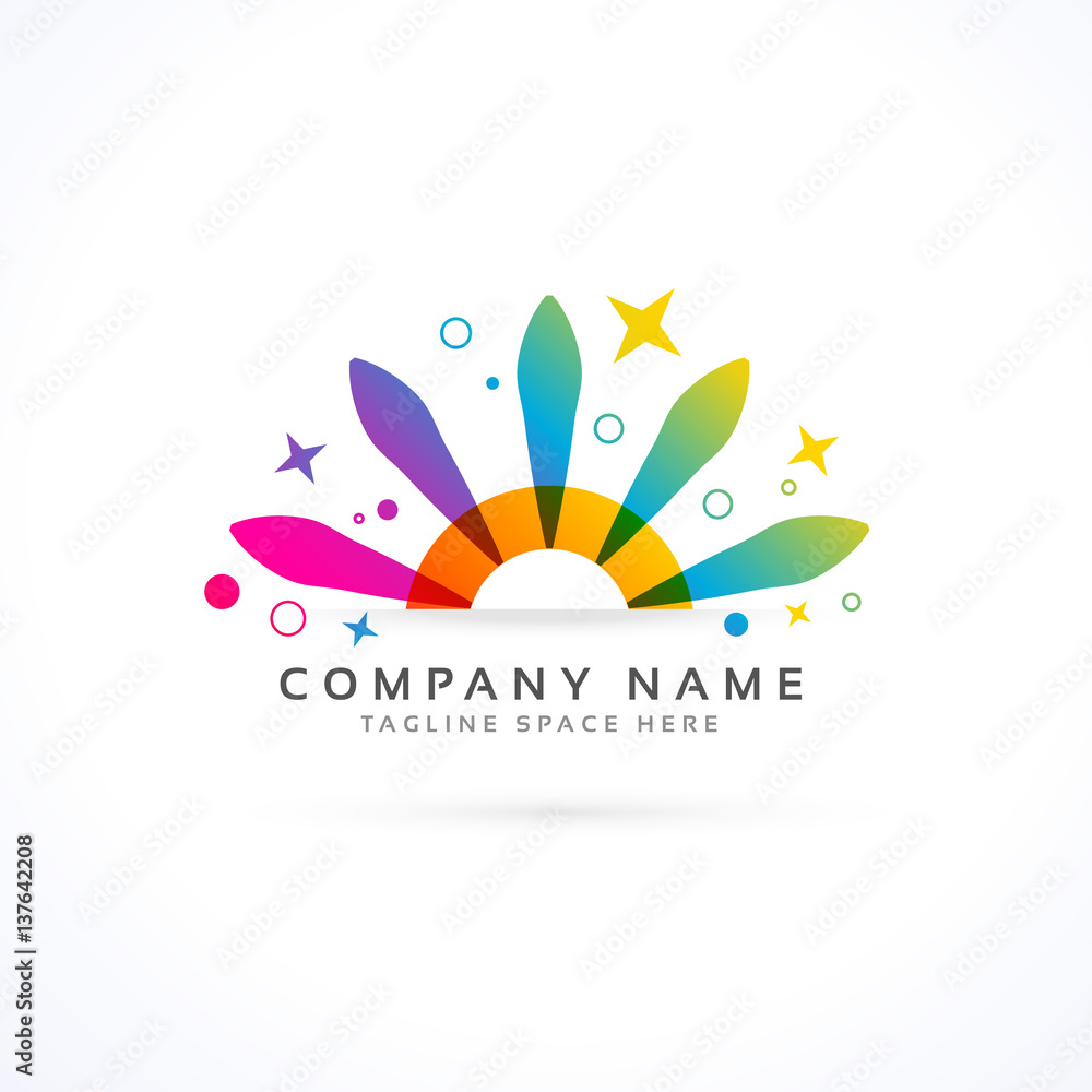 party or cornival logo concept party or cornival logo concept