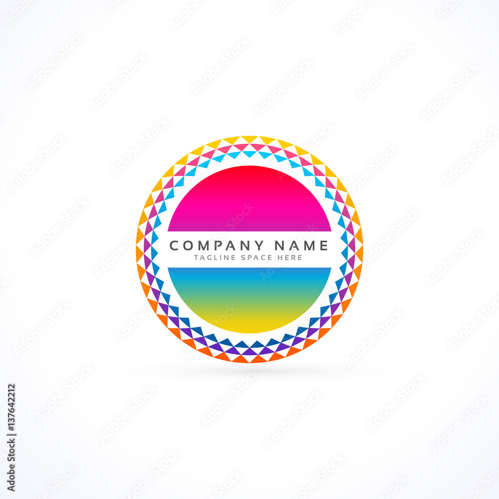 abstract vibrant logo design concept