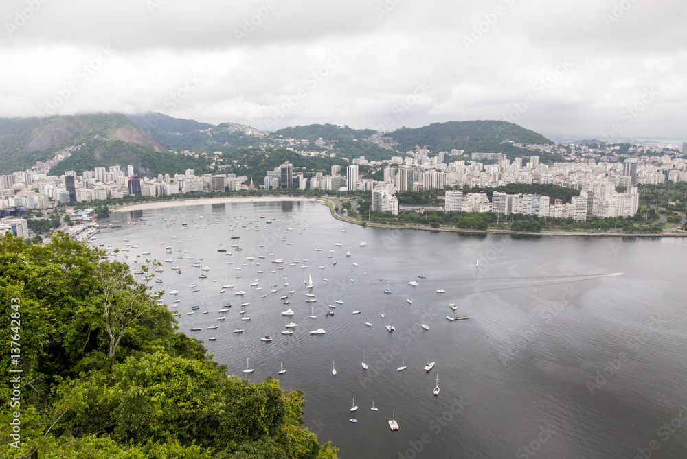 View of the cove of Botafogo in Rio de Janeiro