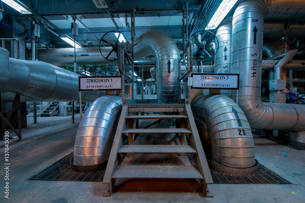 Fototapeta premium Machine Process in Electric Power Plant