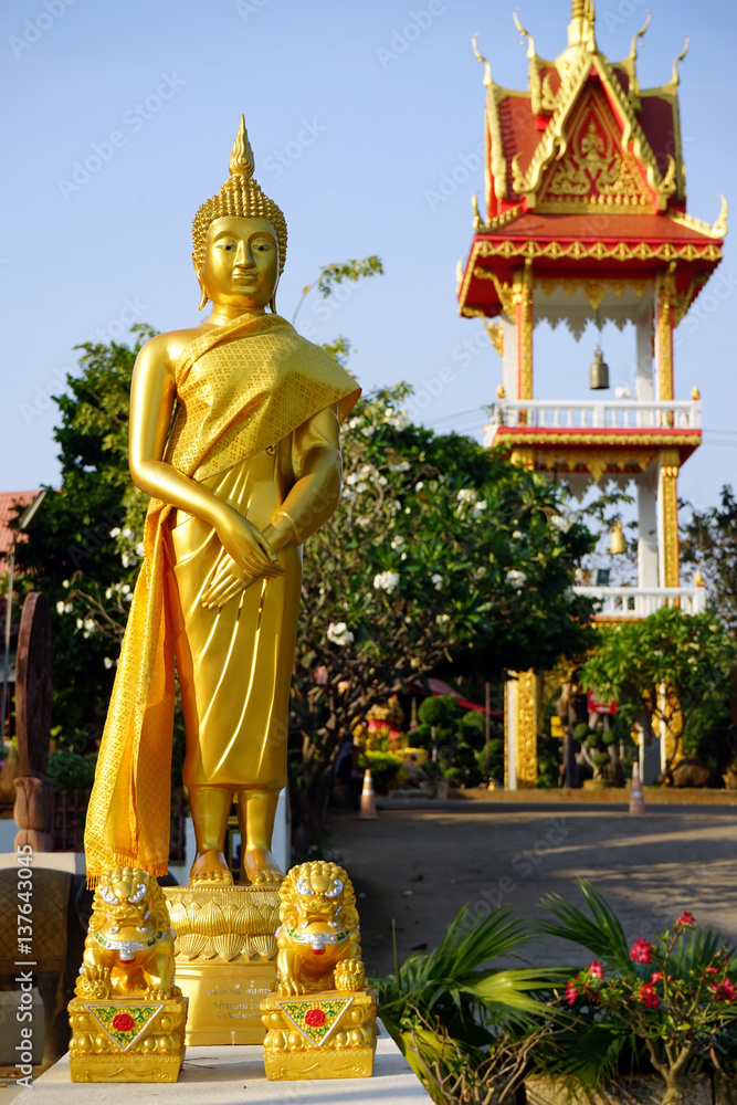 Golden Buddha and drum tower Golden Buddha and drum tower