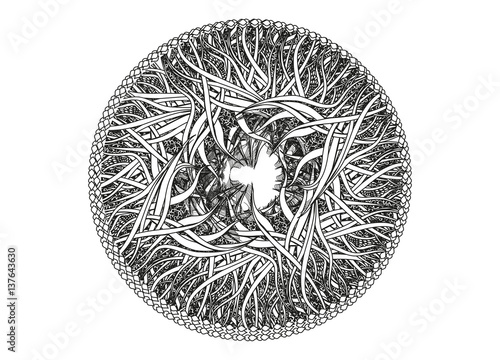 Zeichnung organisches Medaillon