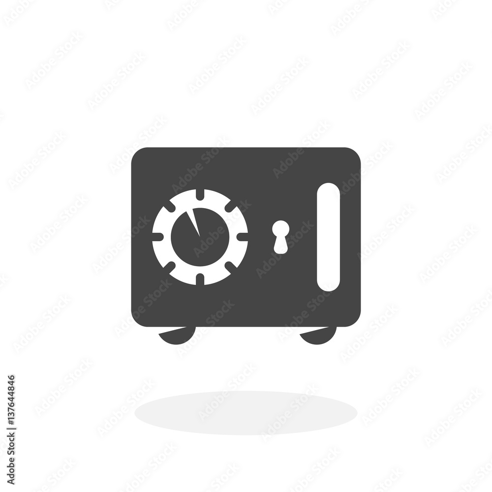 Safe Icon. Vector logo on white background Safe Icon. Vector logo on white background