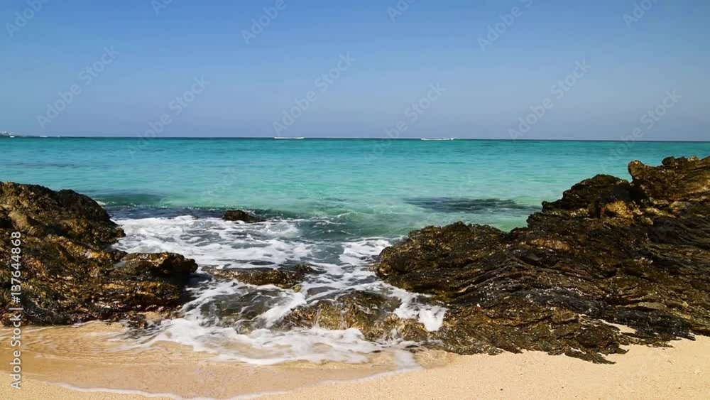 Coast, rock, wave. Okinawa, Japan, Asia. Coast, rock, wave. Okinawa, Japan, Asia.