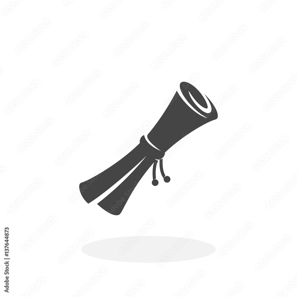 Scroll Icon. Vector logo on white background Scroll Icon. Vector logo on white background