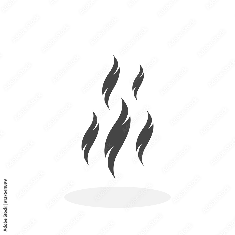 Smoke Icon. Vector logo on white background
