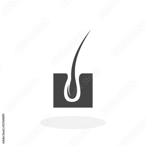 Skin hair Icon. Vector logo on white background