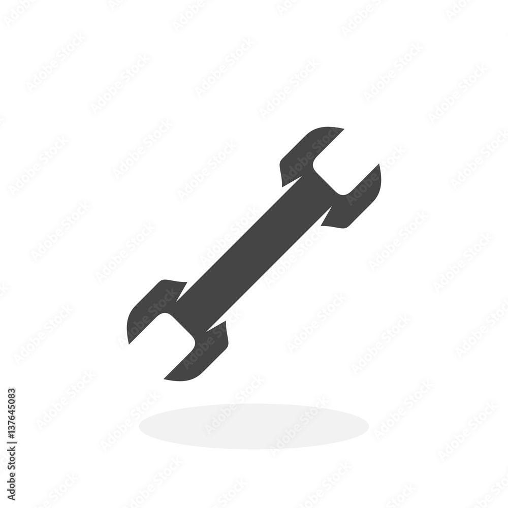 Wrench Icon. Vector logo on white background Wrench Icon. Vector logo on white background