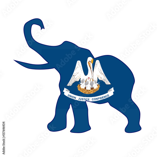 Louisiana Republican Elephant Flag