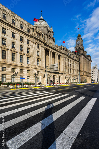 Photography urban road through modern city-Shanghai,China.