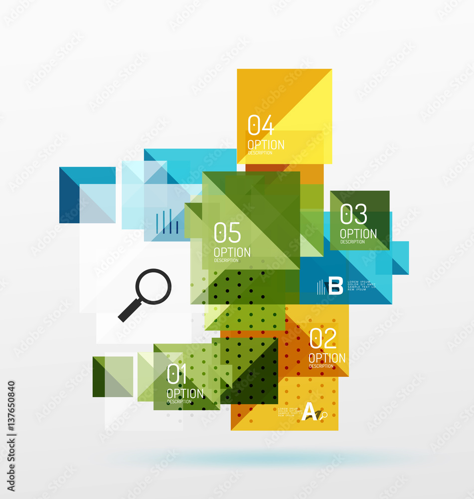 Square infographic banner. Square infographic banner.