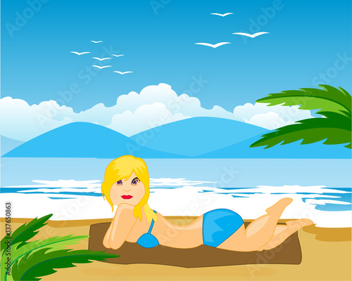 Girl on beach