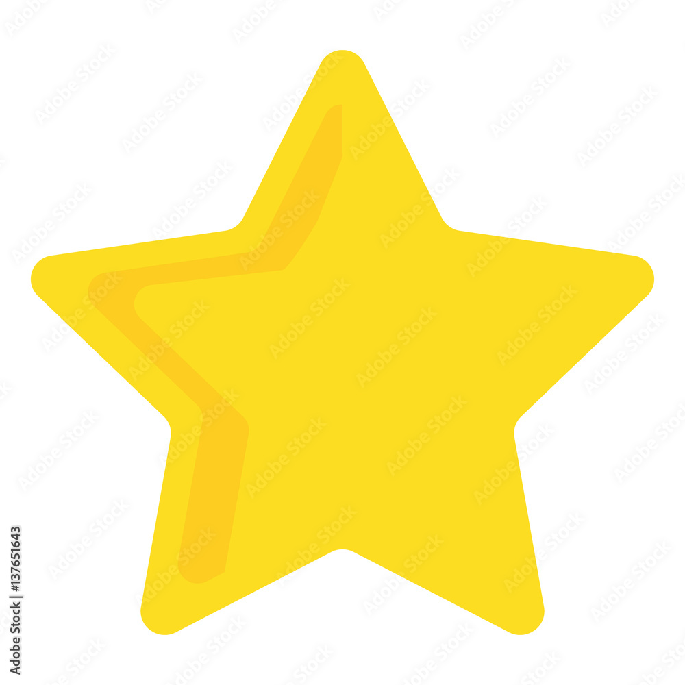 Fototapeta premium Simple yellow star sign