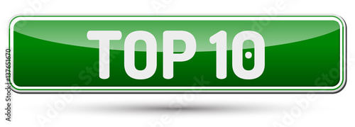 TOP 10 - Abstract beautiful button with text.