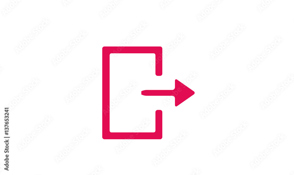 Sign out icon illustration design Sign out icon illustration design