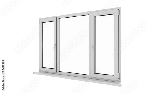Window. Isolated window. Aluminum window. White window. Pvc window.