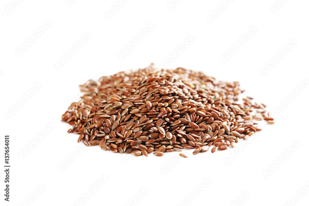 Flax seeds isolated on a white Flax seeds isolated on a white