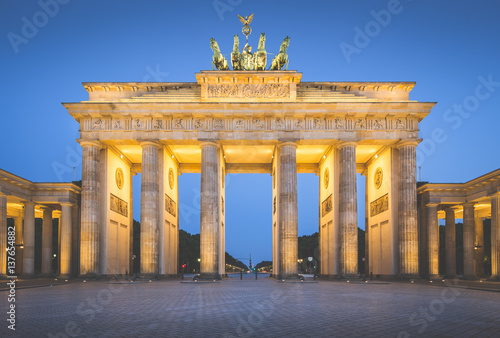 Berlin Brandenburg Gate at night, Germany