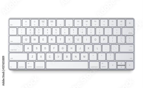 Magic Aluminium keyboard on a white background