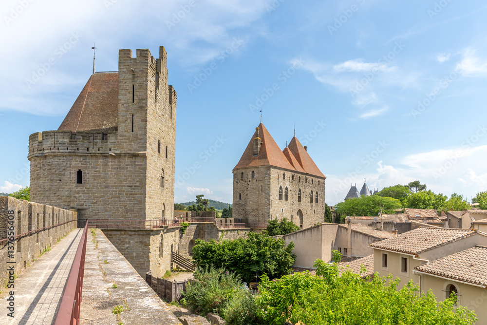 view point of Castle of Carcassonne, Languedoc Roussillon