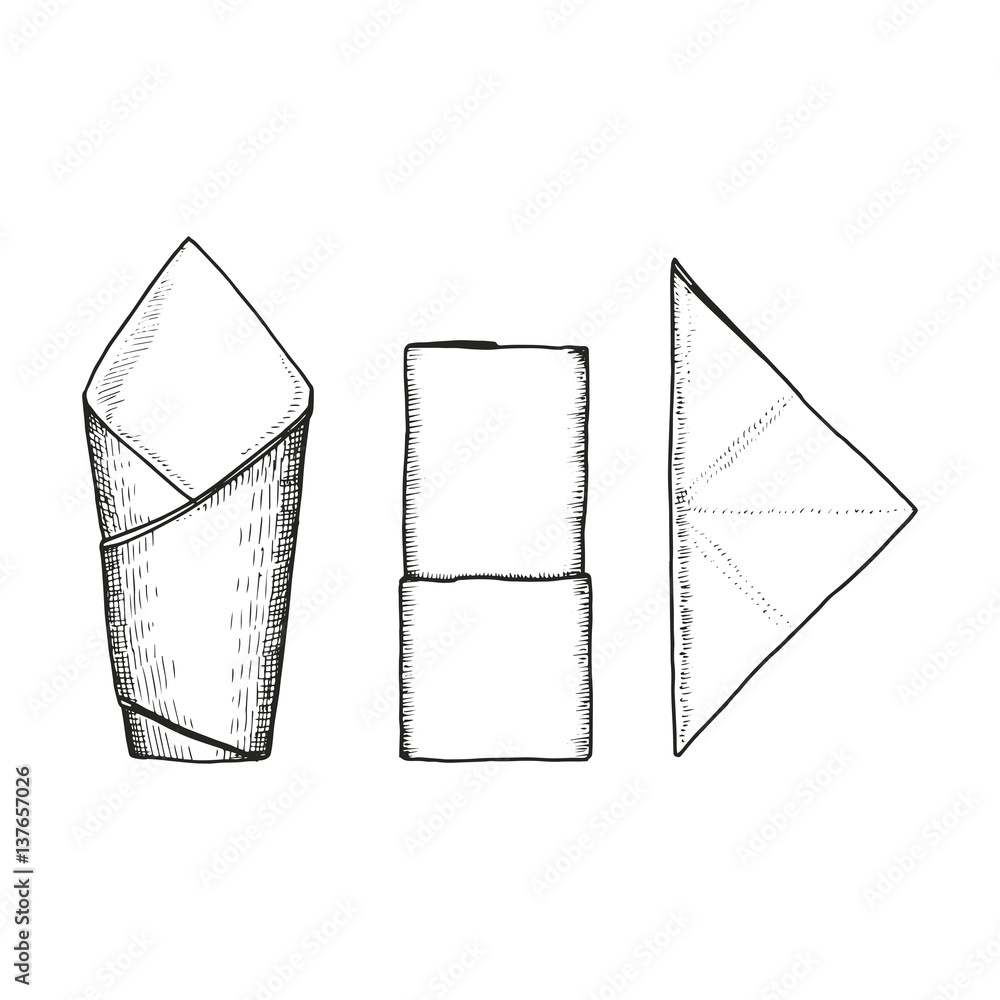 napkin sketch. vector illustration isolated Stock Vector Adobe Stock