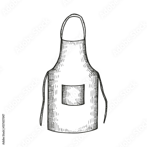 sketch apron. vector illustration isolated