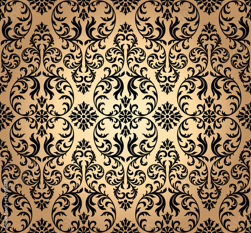 Luxury old fashioned damask ornament, royal victorian seamless texture for wallpapers, textile, wrapping. Exquisite floral baroque template.